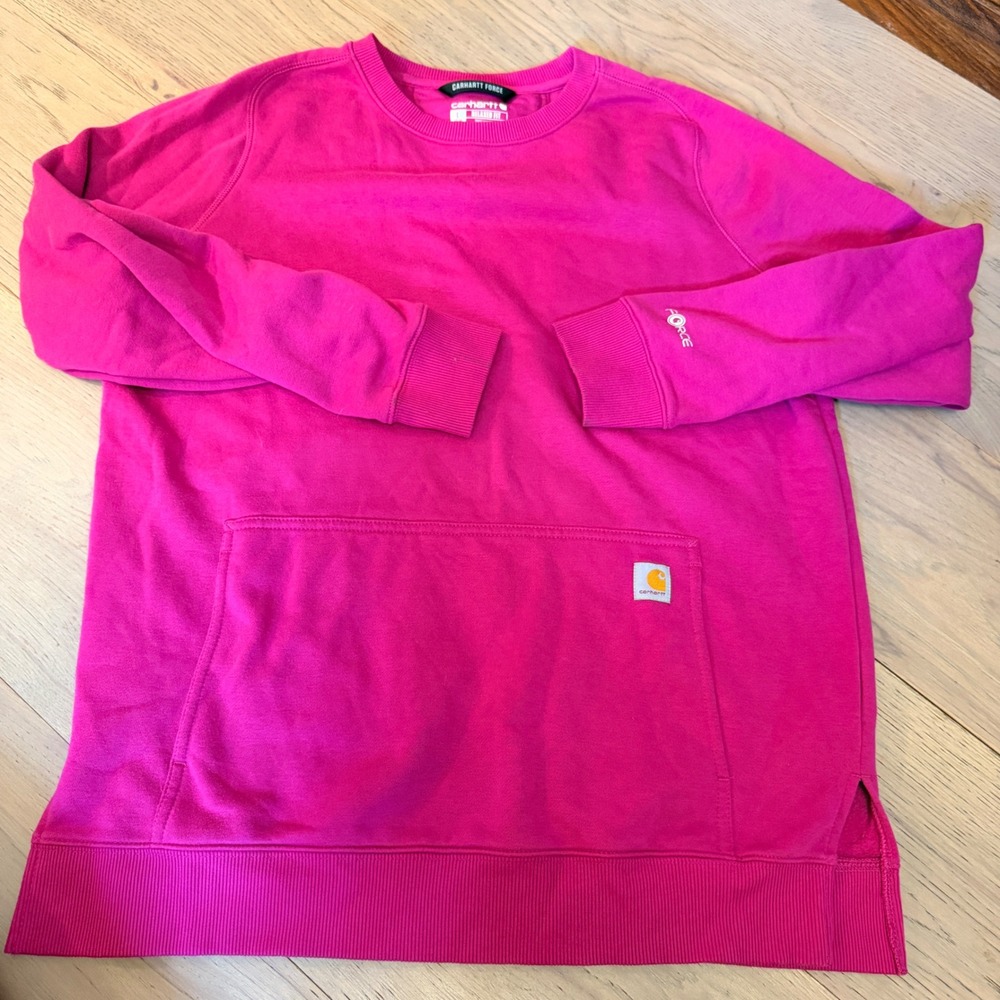 Carhartt Force Womens Relaxed Fit Sweatshirt Pink TS5568-W Large 12-14